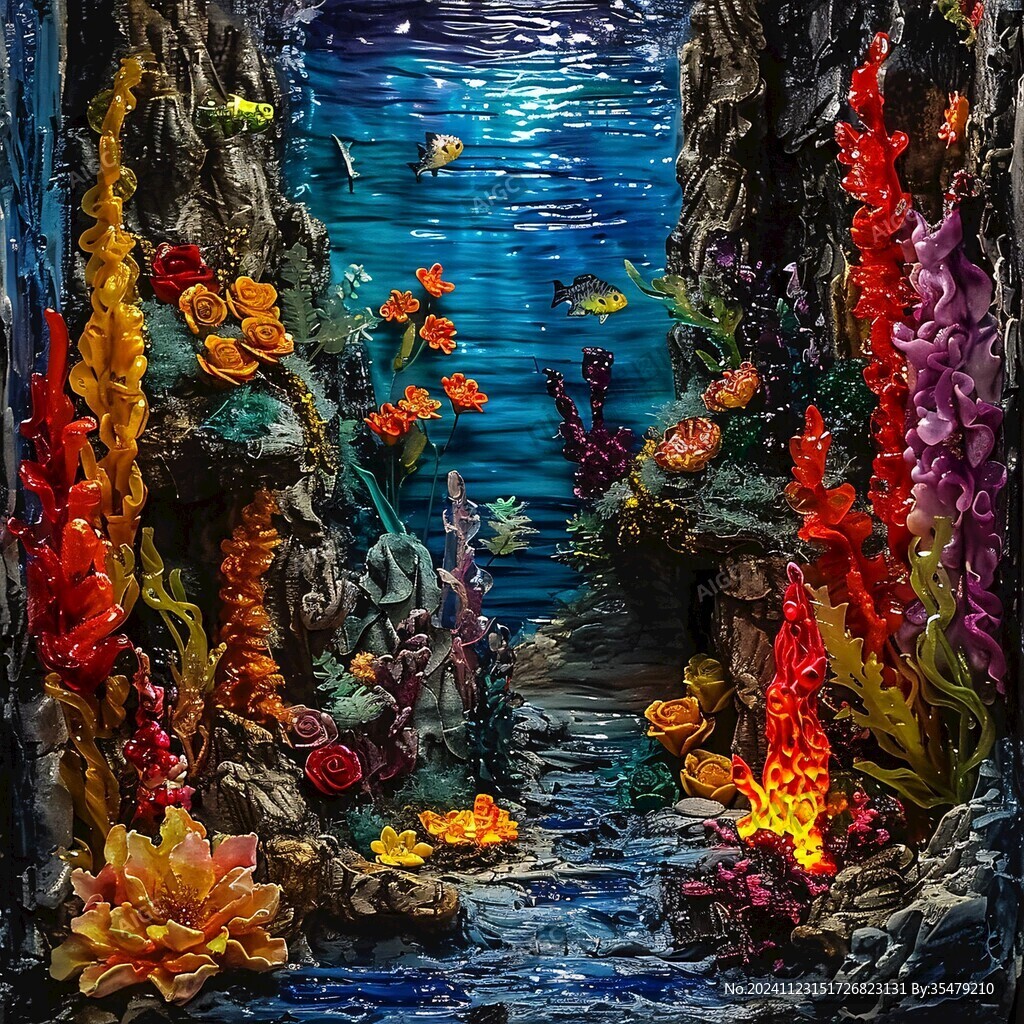 水族館立體畫