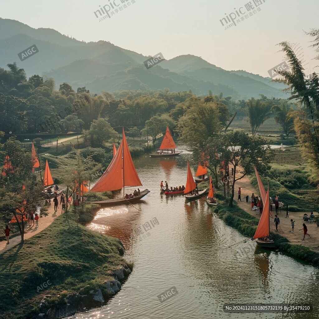 油傘山水