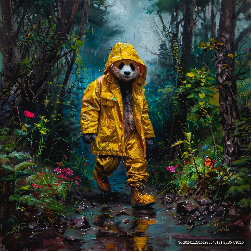 雨衣插畫設計