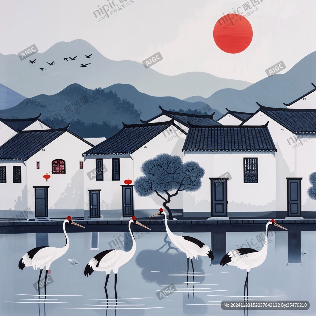 江南風(fēng)光插畫