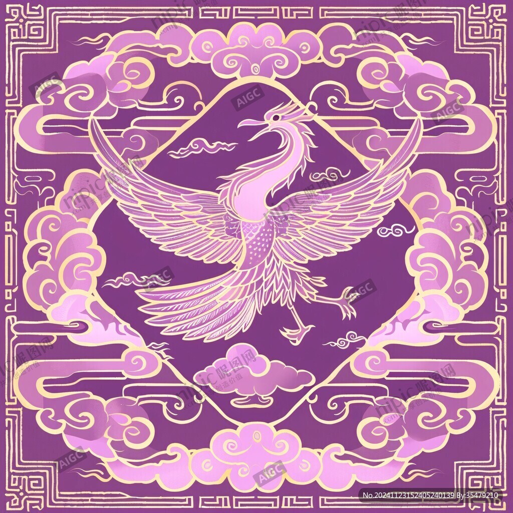 鸞鳥吉祥鳥紋飾
