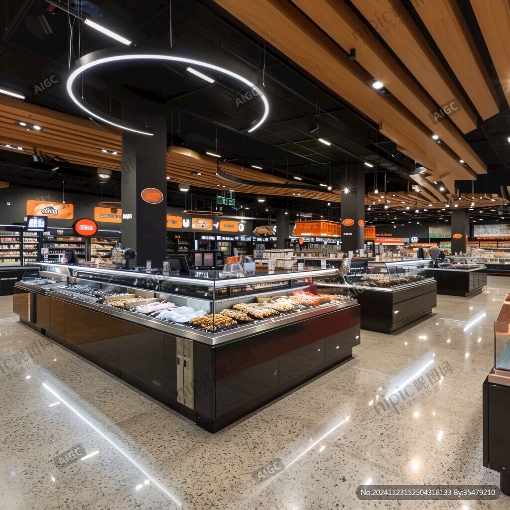 超市食品區(qū)大型超市