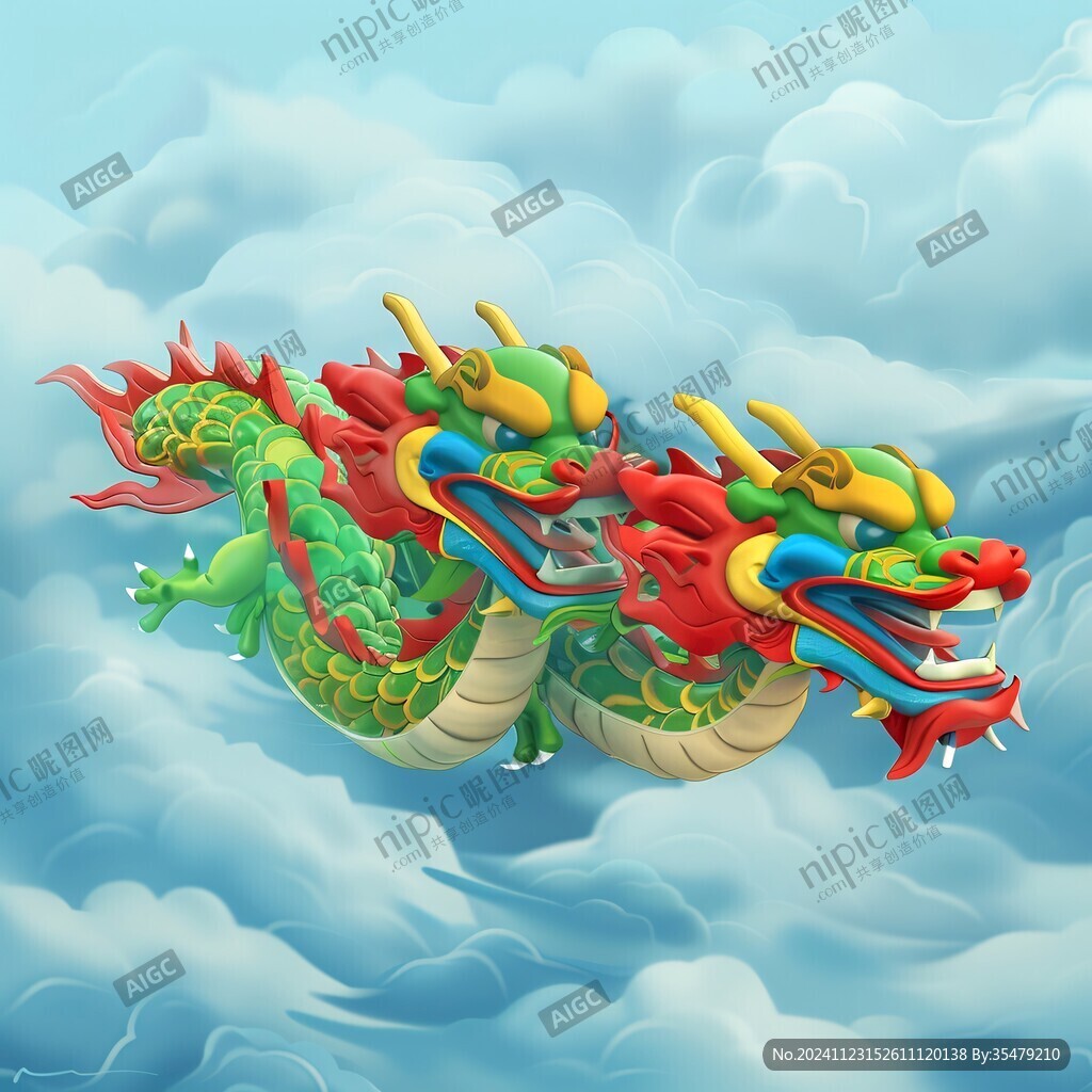 飛龍在天插畫