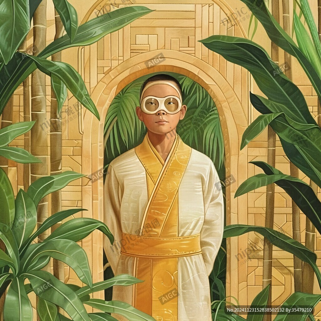 清朝人物型男文創(chuàng)插畫