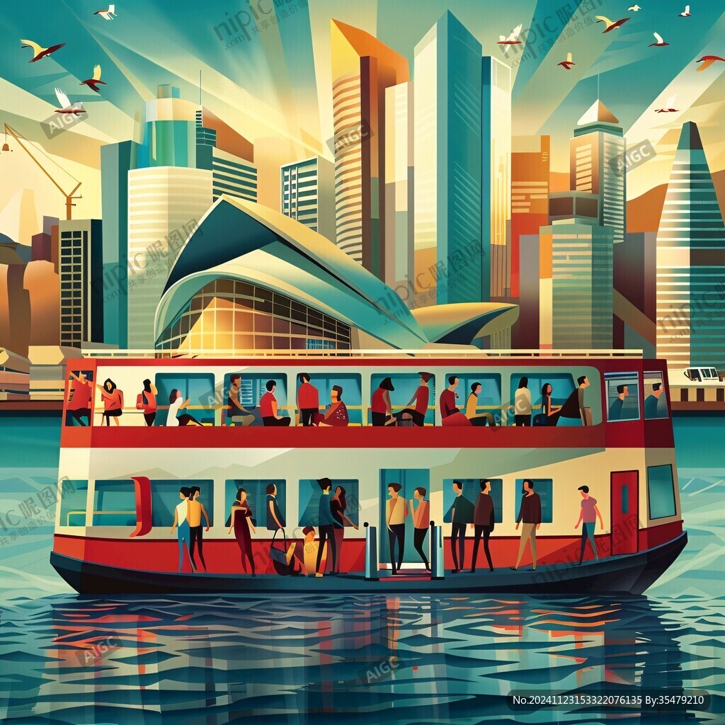 港珠澳活動旅游插畫