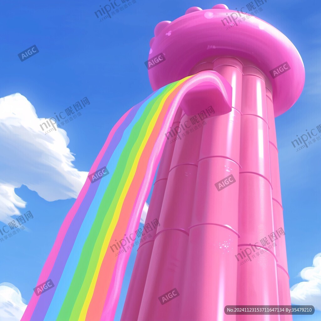 童話里的彩虹滑滑梯