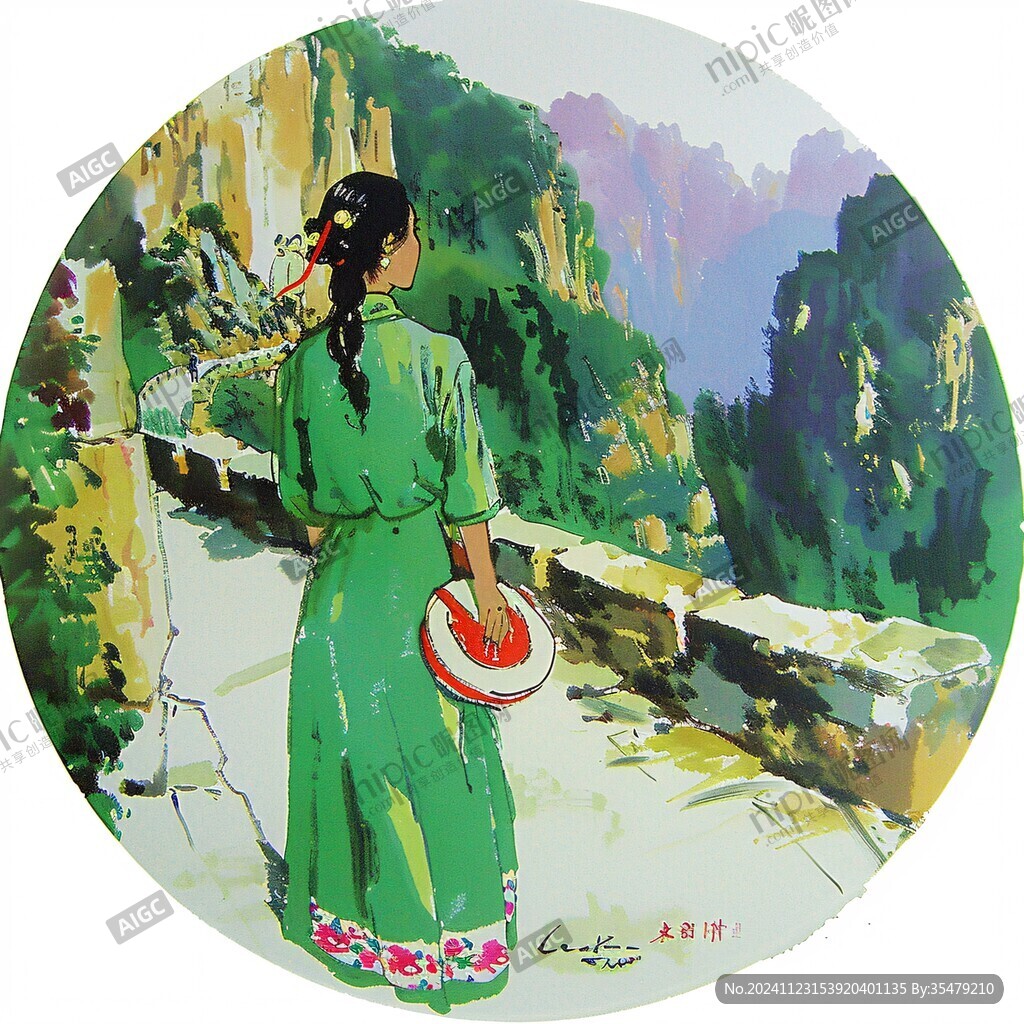 風(fēng)景人物圖盤