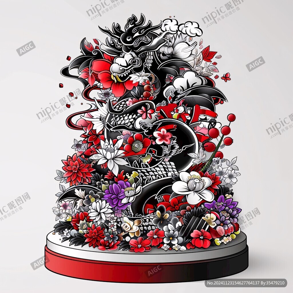 龍年美陳裝飾擺件