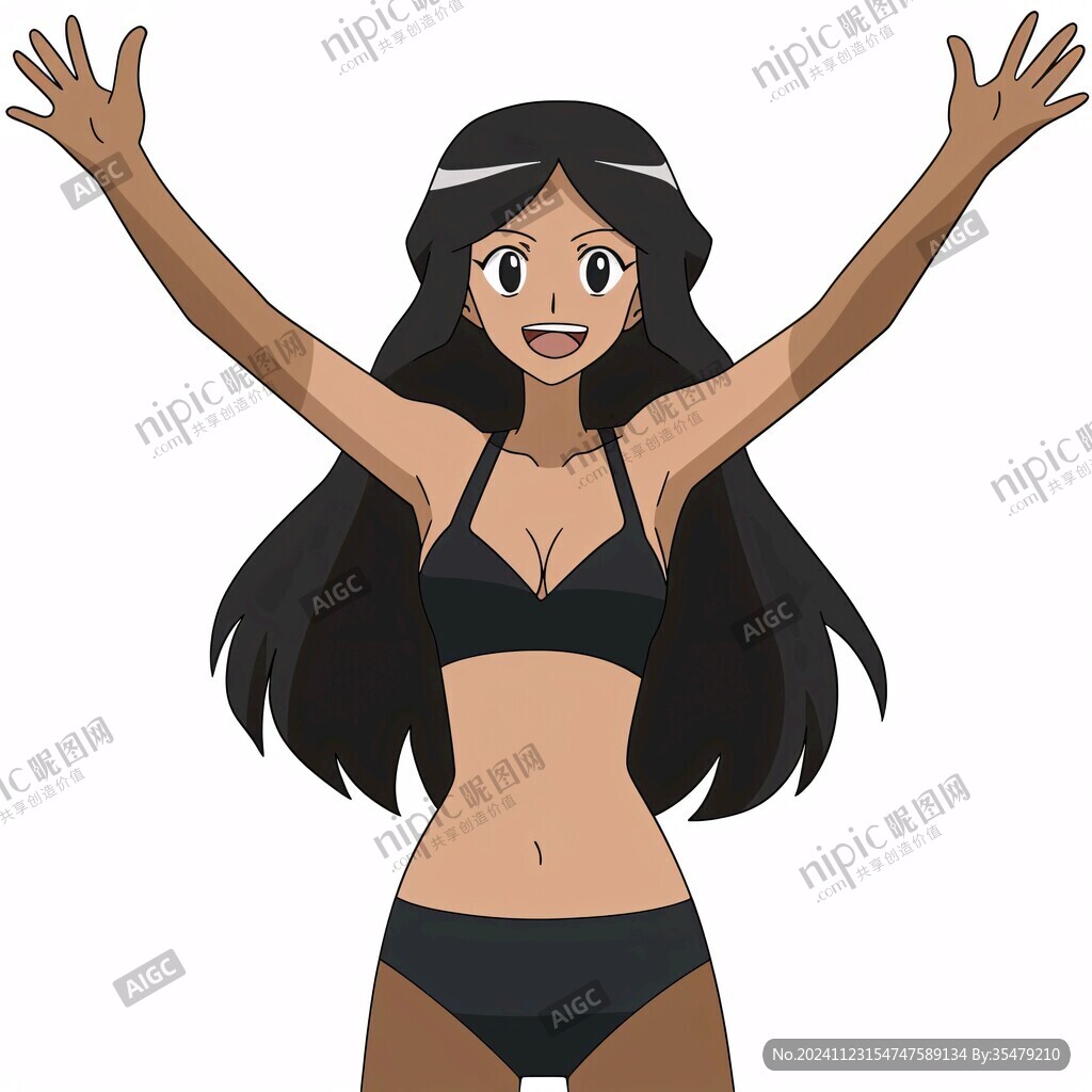 卡通泳裝美女