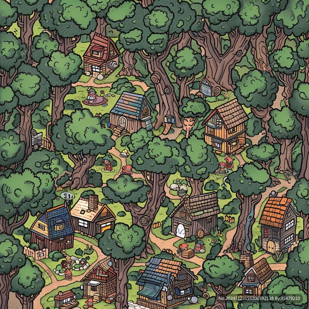卡通樹屋