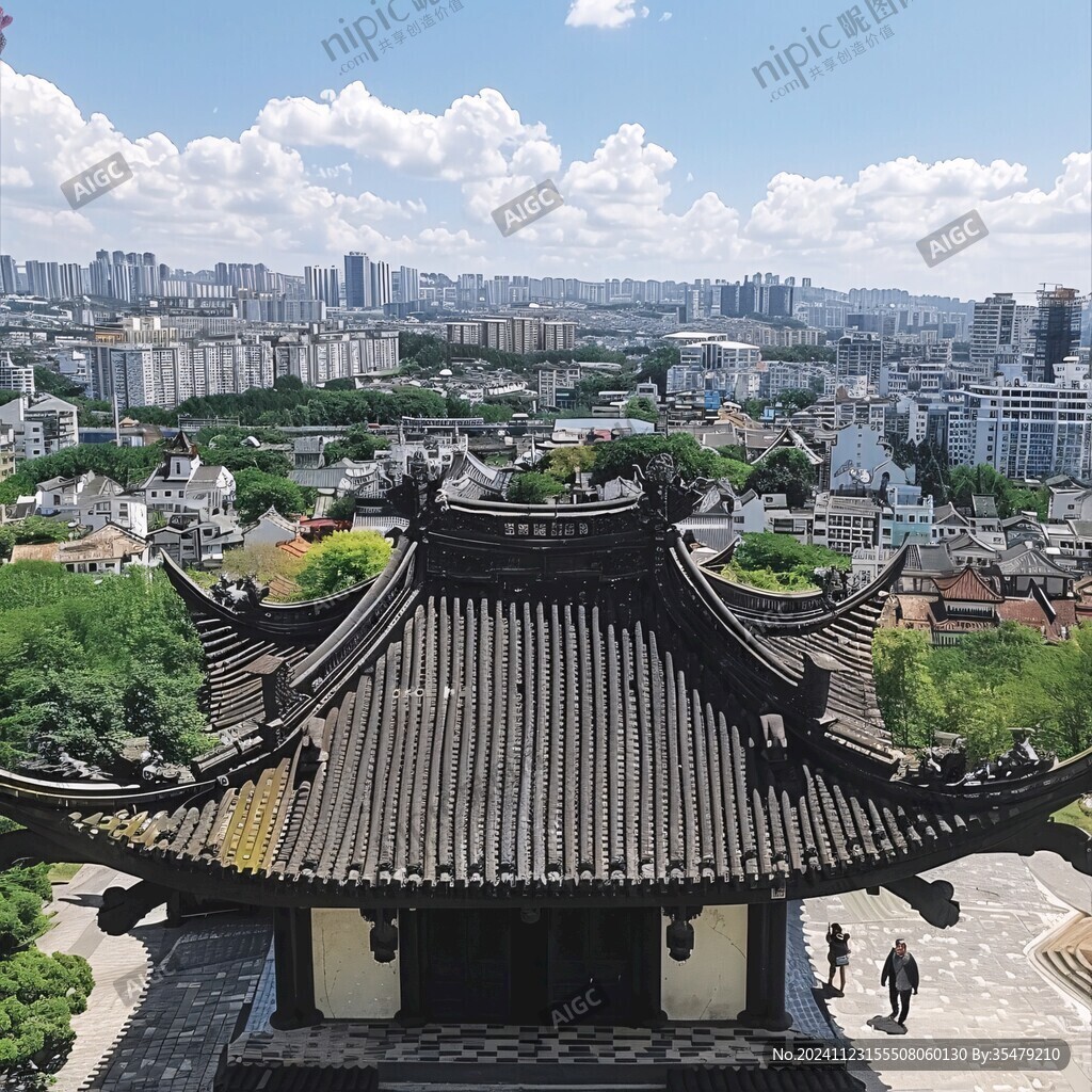 白云閣視角全景高清圖