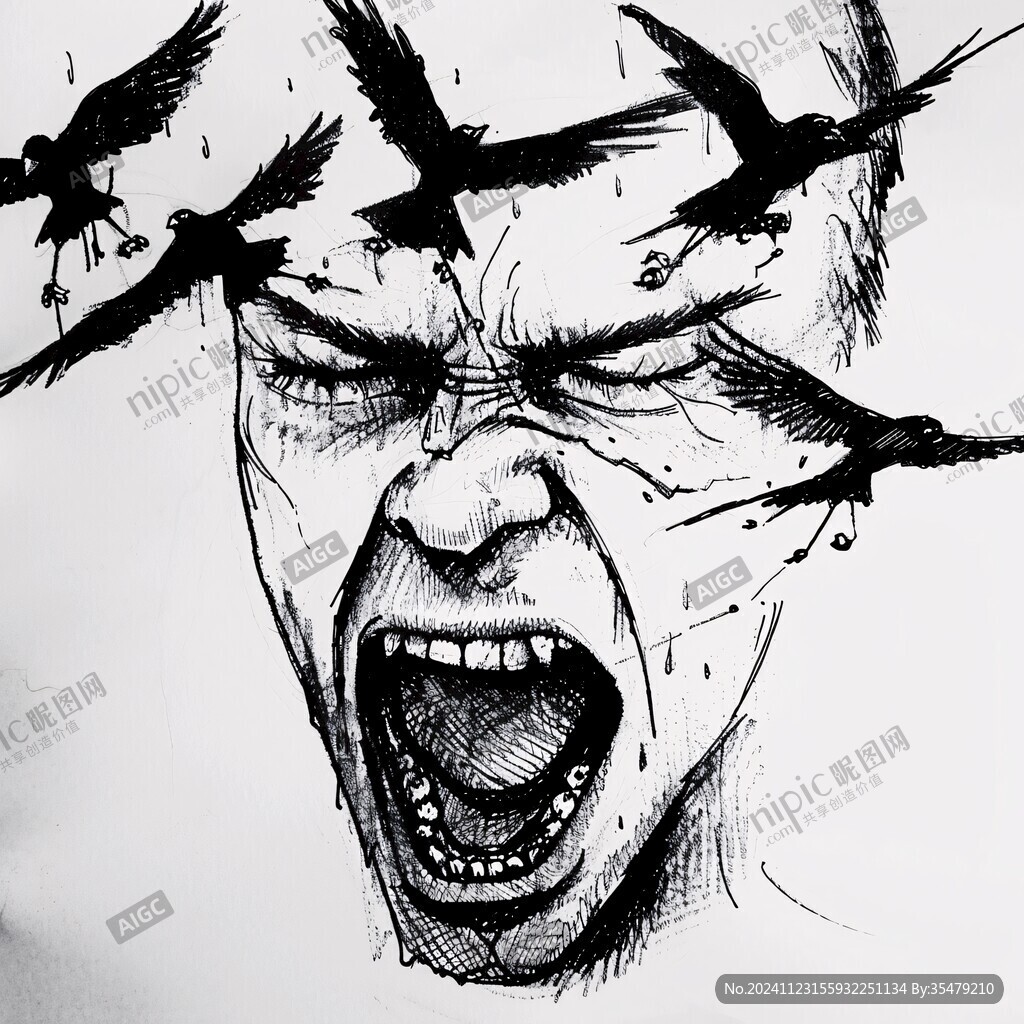 憤怒插畫