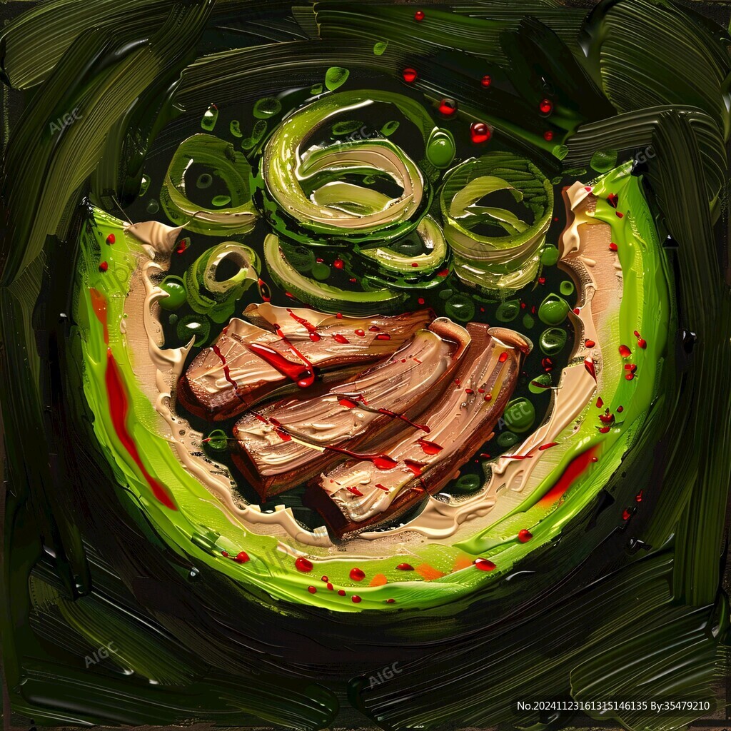 響油鱔糊插畫