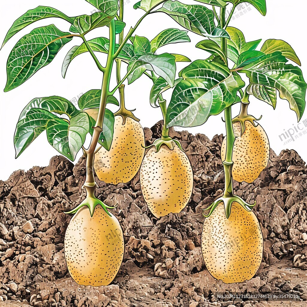 黃金百香果包裝插畫(huà)