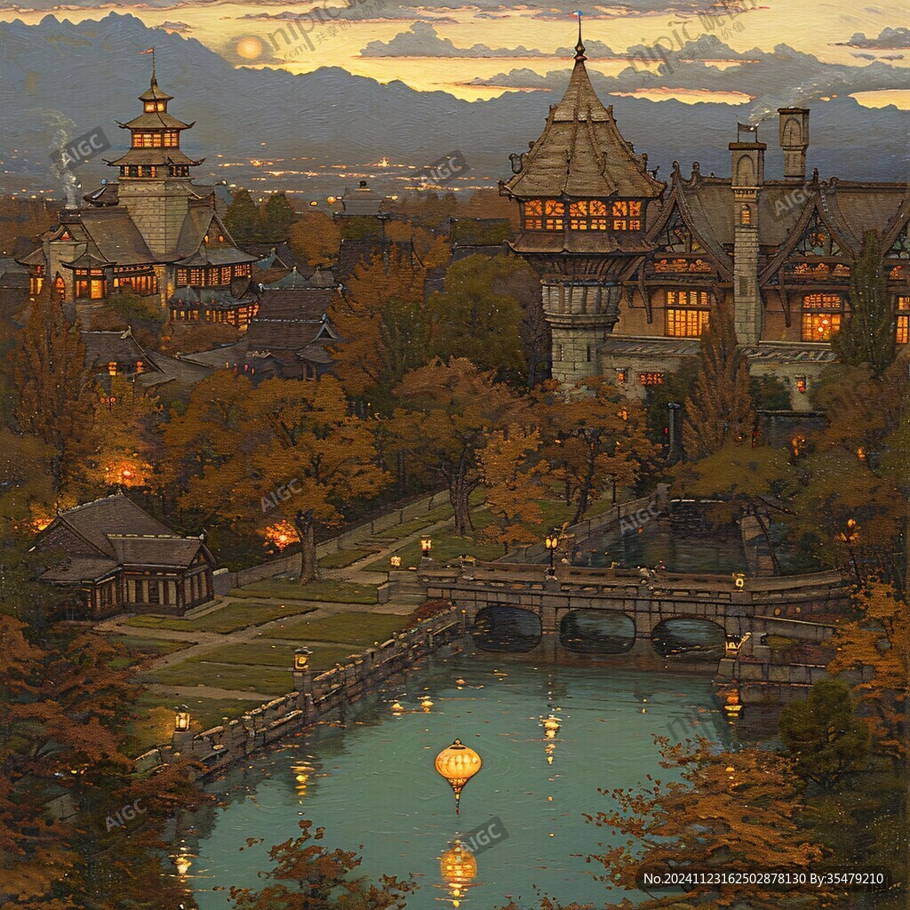 西京四條夕涼圖