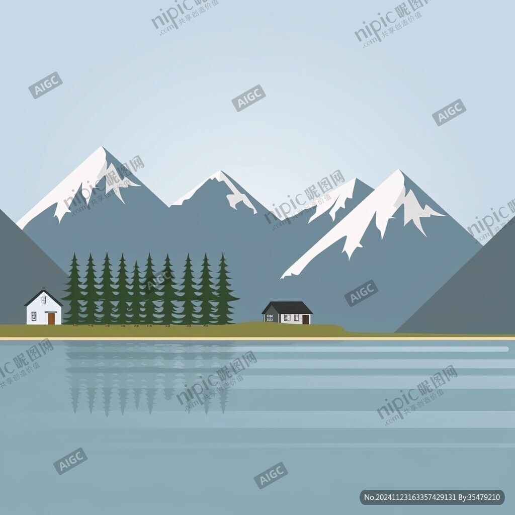 扁平風(fēng)自然風(fēng)景