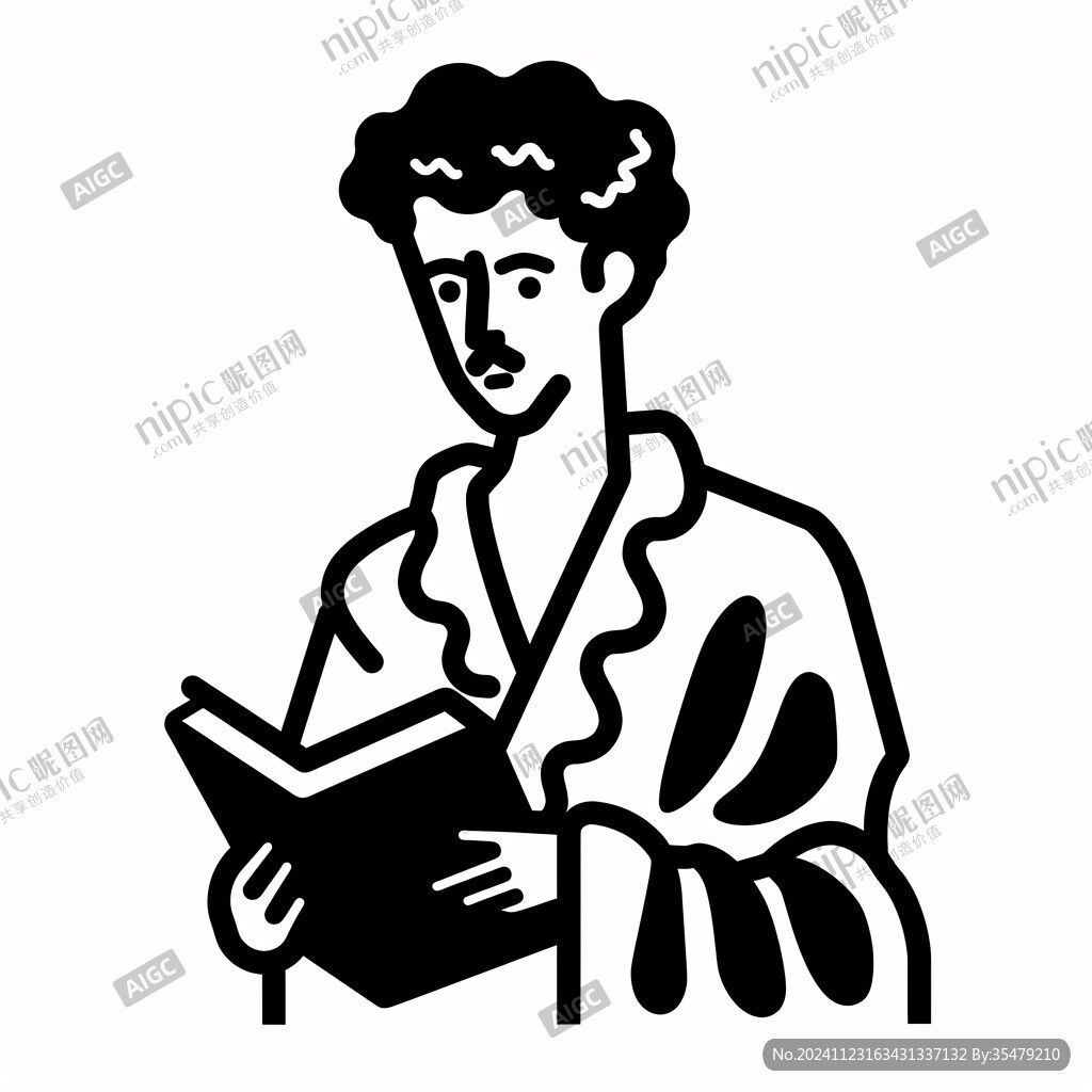卡通讀書人