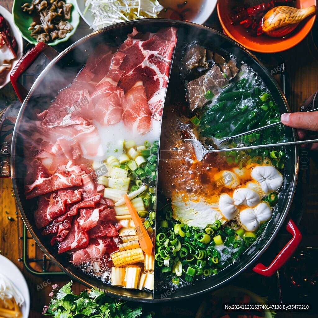 冬季的牛肉火鍋