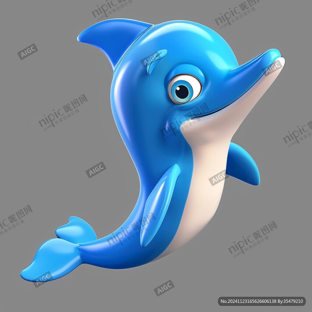 小海豚卡通形象設計