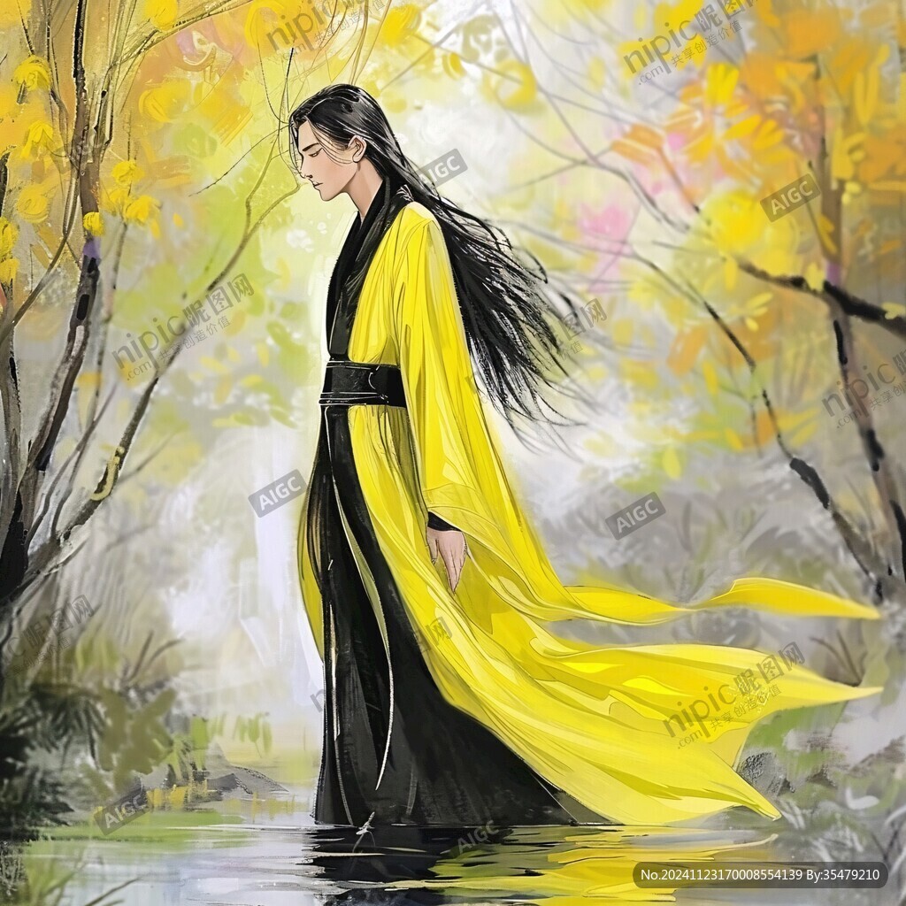 原創(chuàng)手繪古裝美男