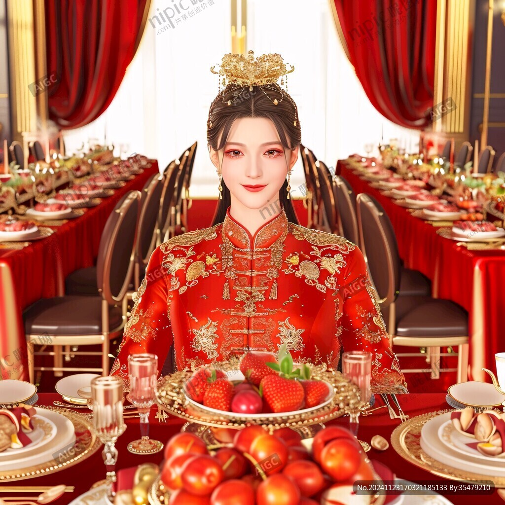 紅金色訂婚宴