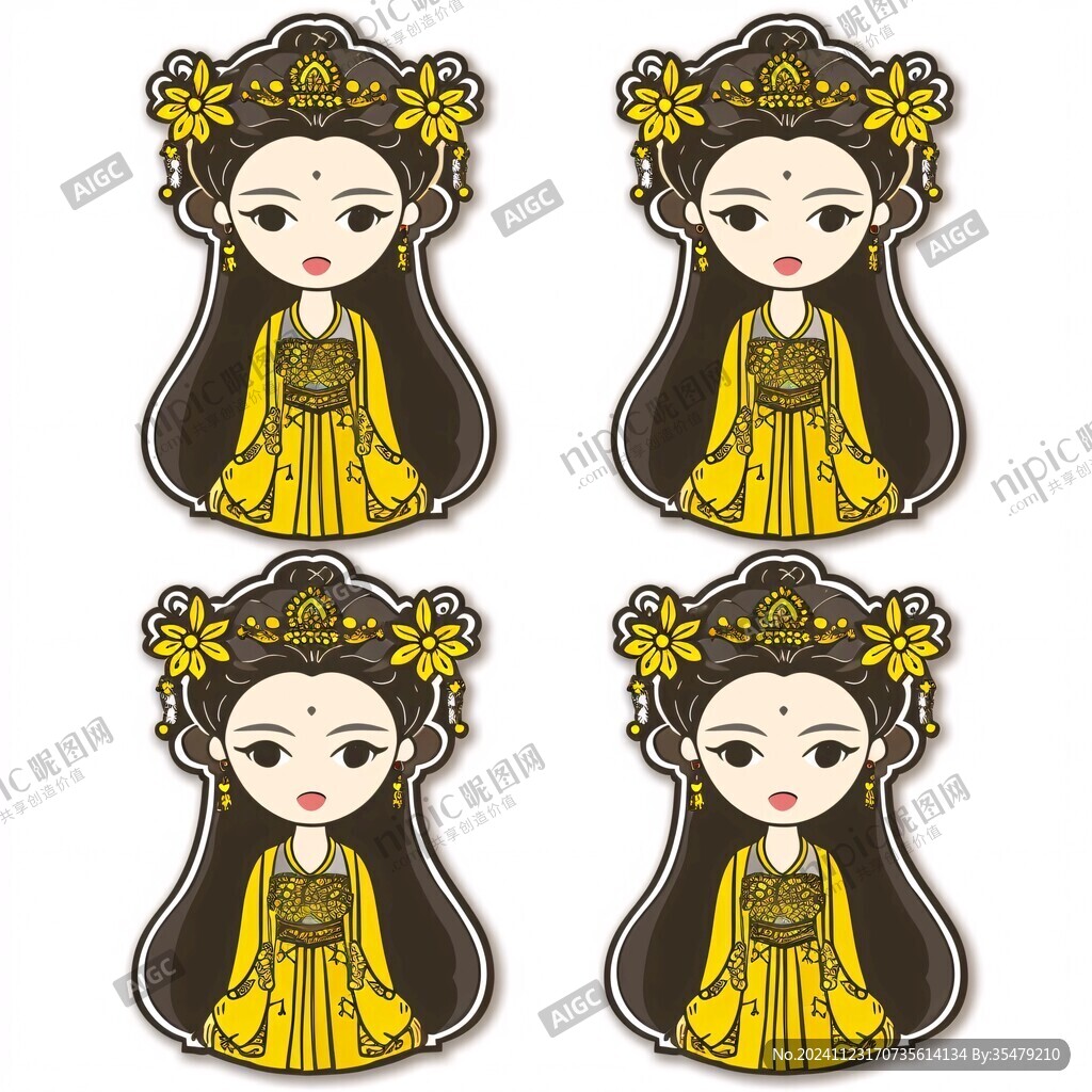 四大美女卡通形象
