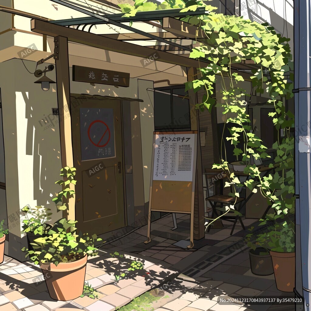 街邊小店插畫