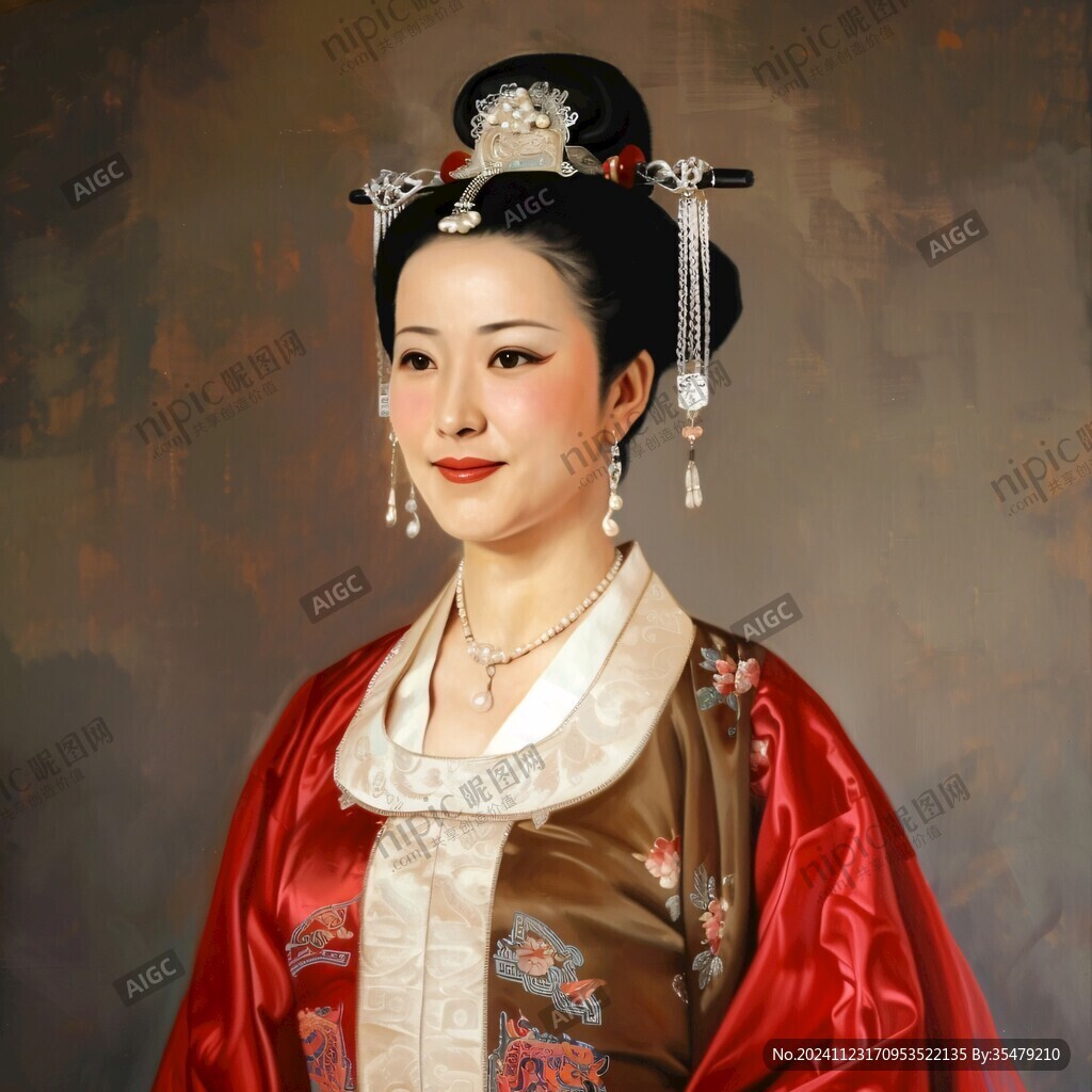 古代美女蠟像
