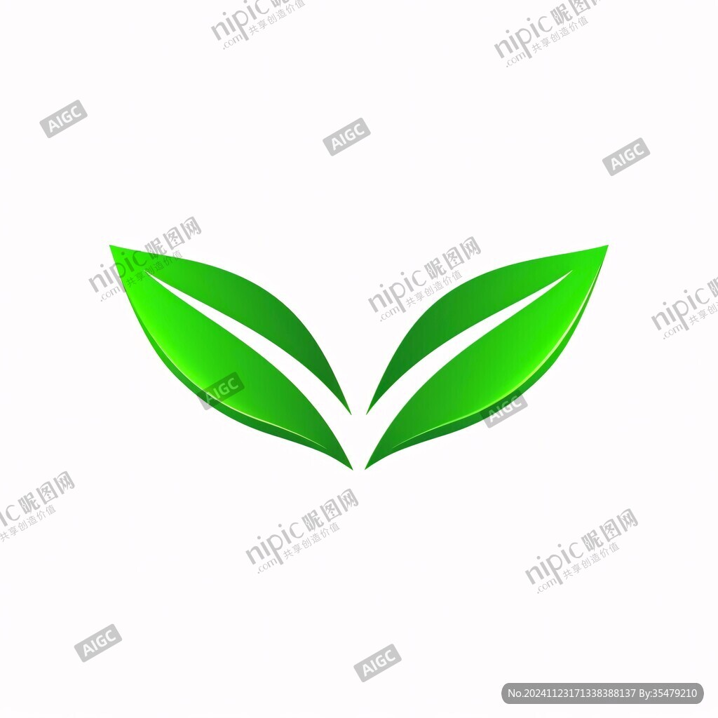 綠葉標志綠茶logo
