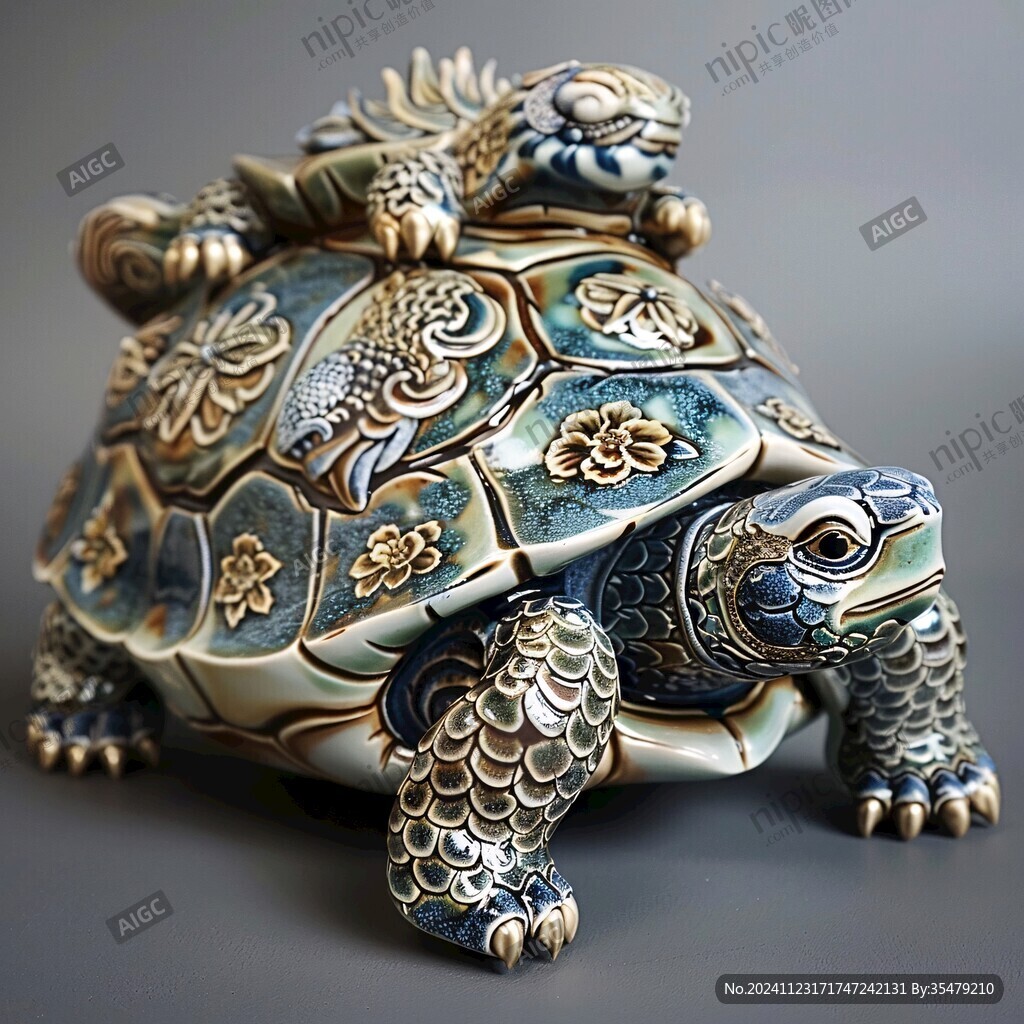 綠松石雕刻龜