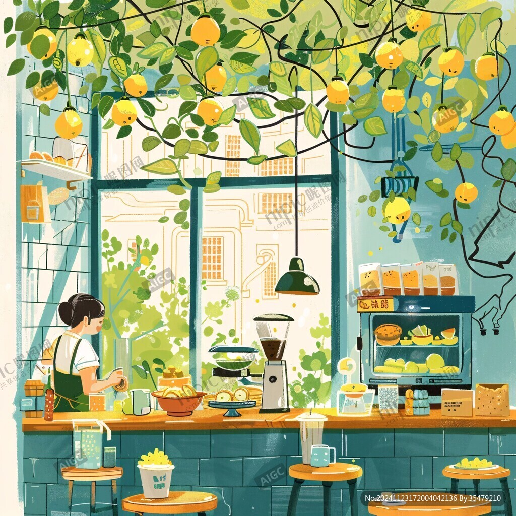 檸檬樹插畫