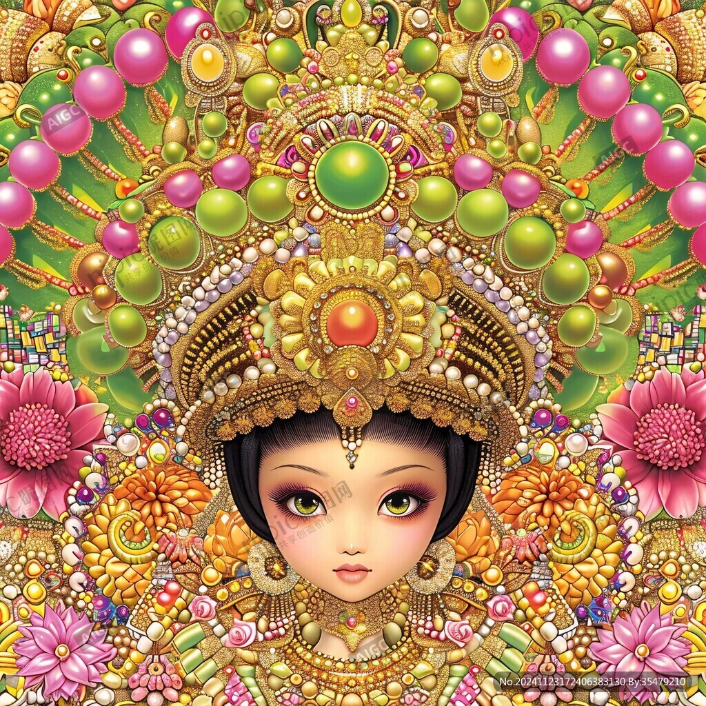 京劇花旦插畫