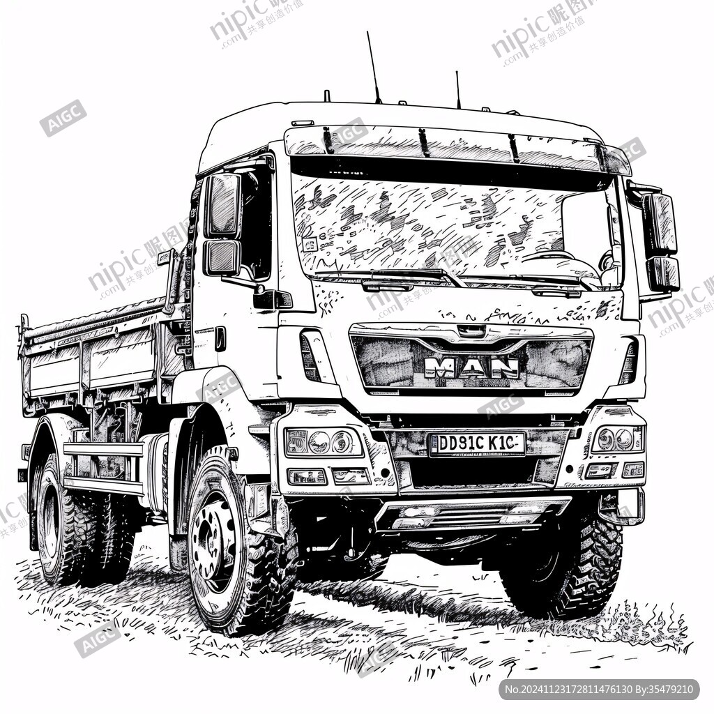 越野車手繪