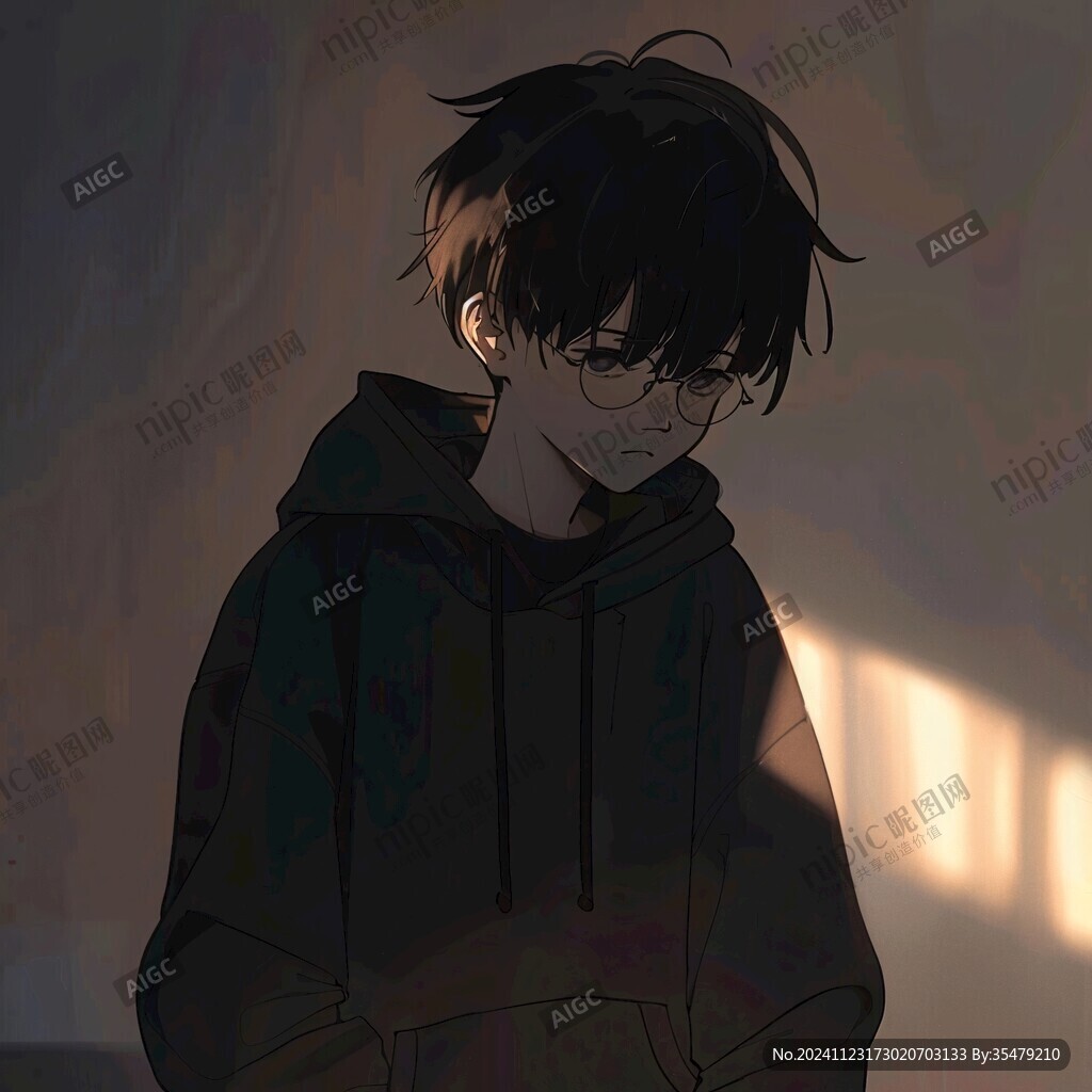 男生頭像插畫