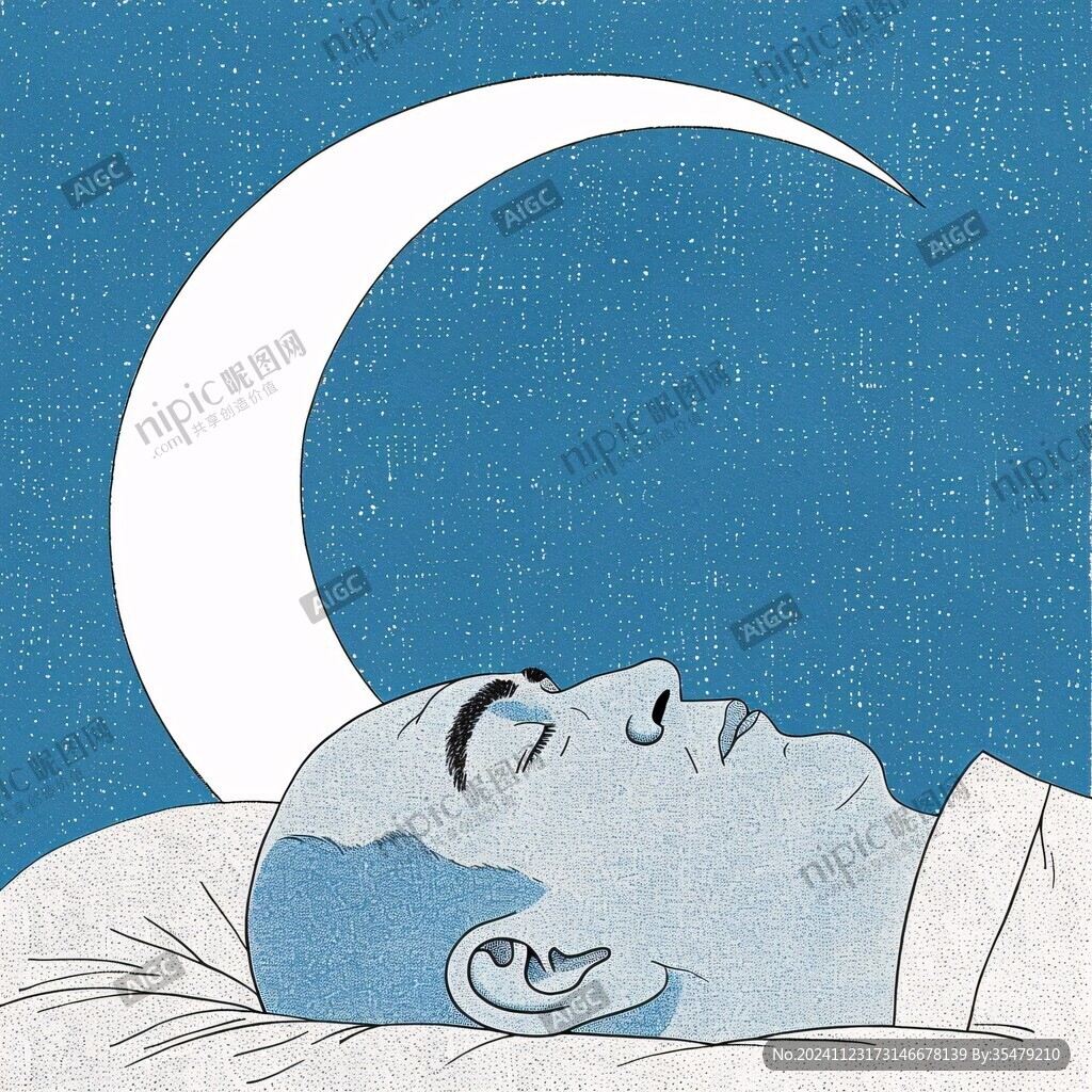 睡眠保健品插畫