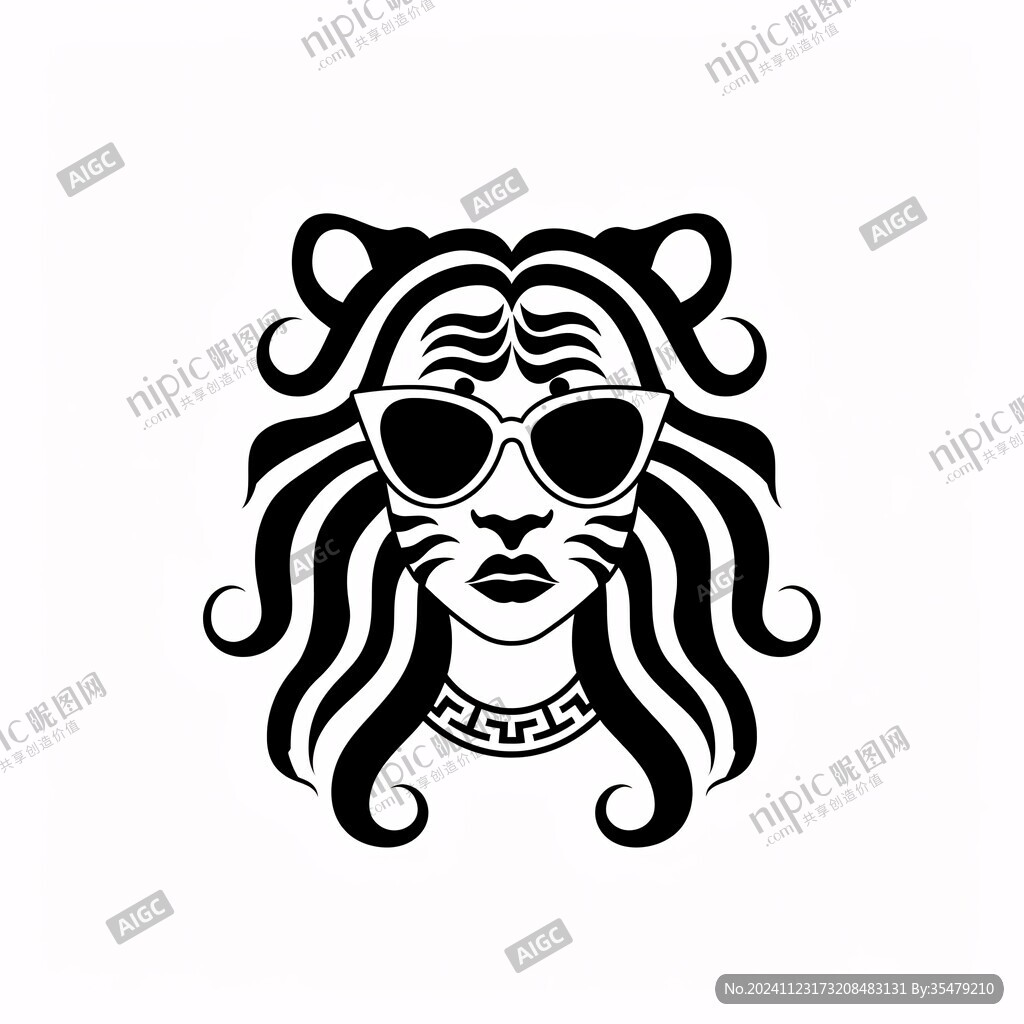 墨鏡女孩logo