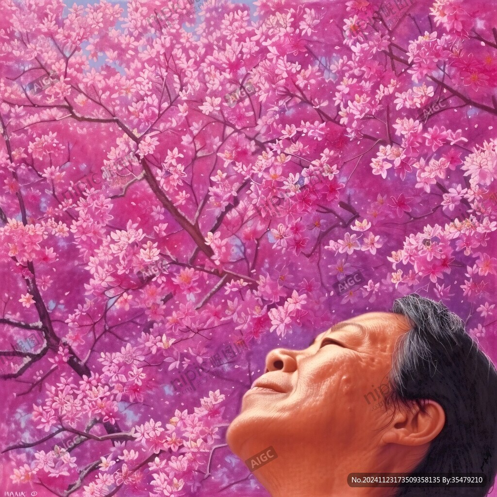 櫻花天頂裝飾畫