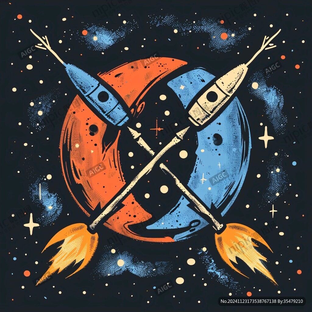 探索宇宙卡通圖案