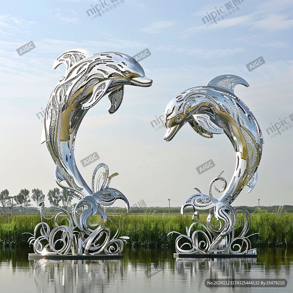 鋼結(jié)構(gòu)海豚雕塑