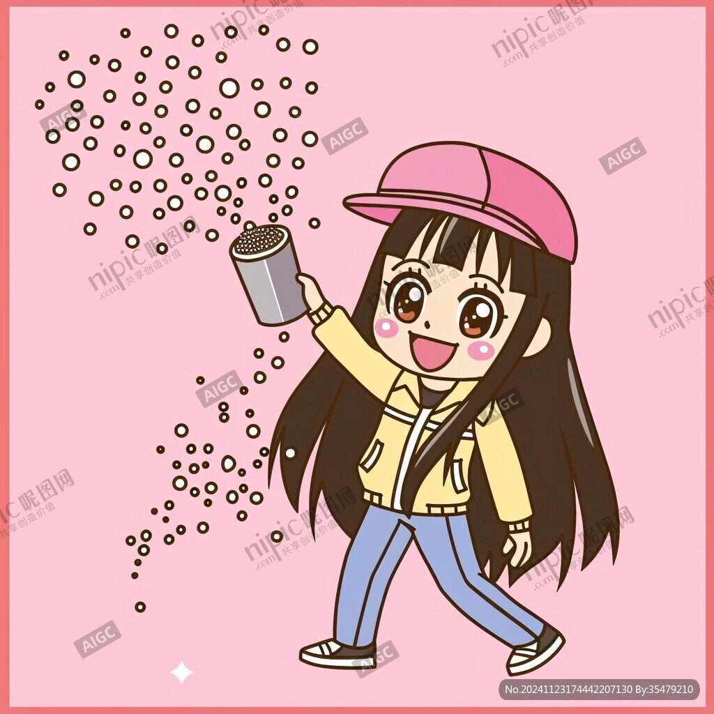 泡粉插畫