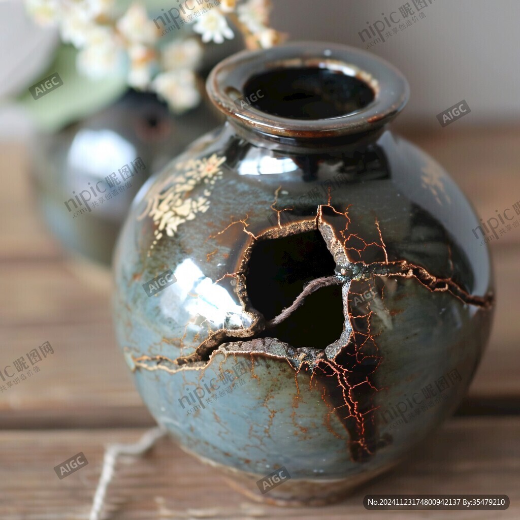 古典擺件鈞陶花瓶