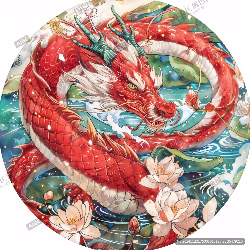 龍年地墊插畫(huà)