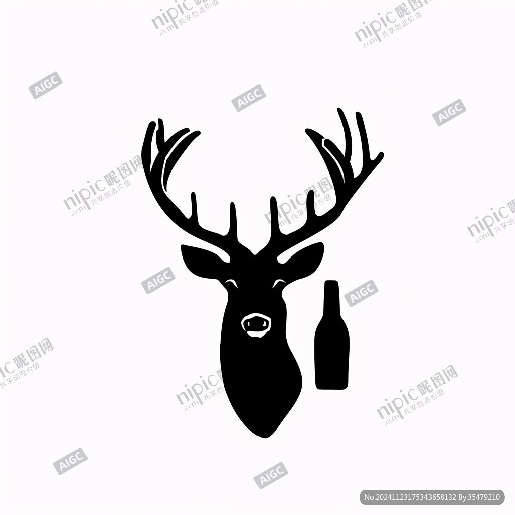 鹿頭圖形logo