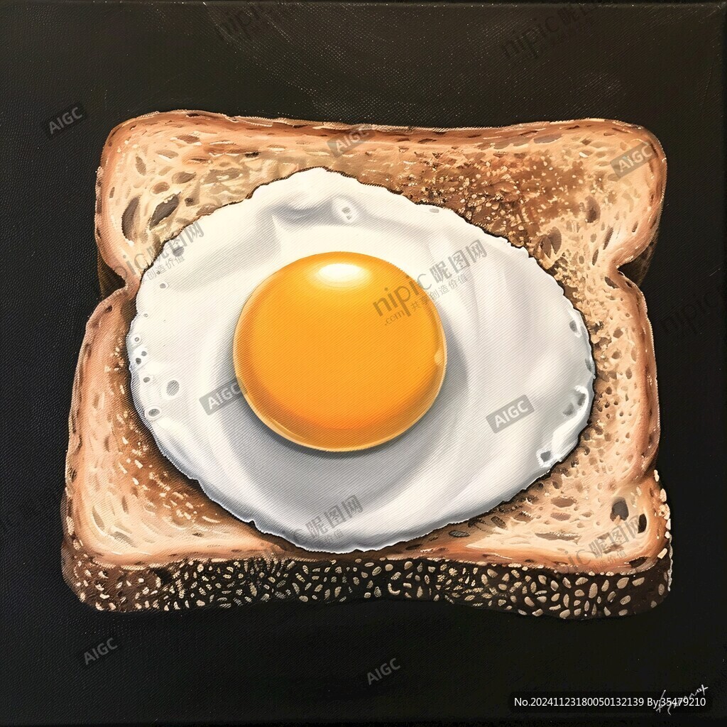 厚蛋吐司插畫