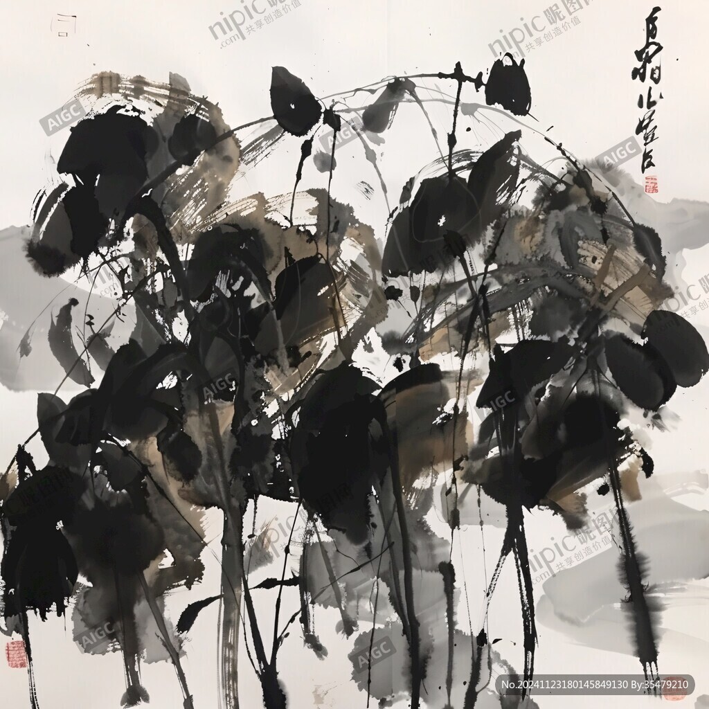 大寫(xiě)意荷