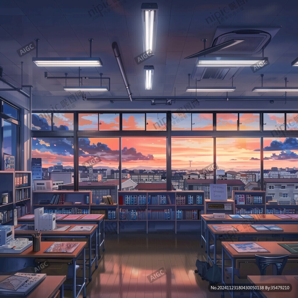 夕陽下的教室