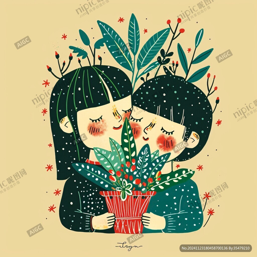 愛人情侶愛心植物