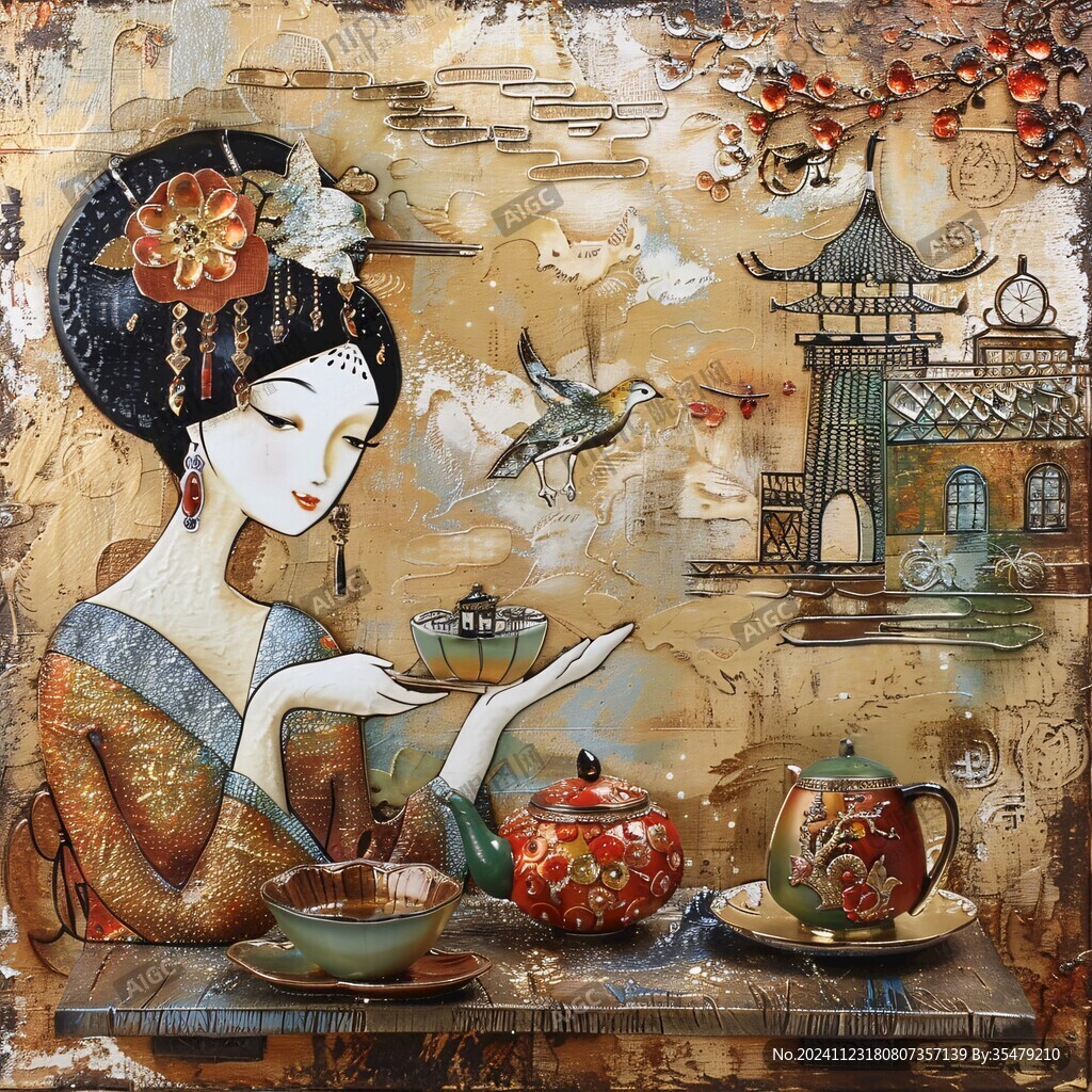 茶女插畫
