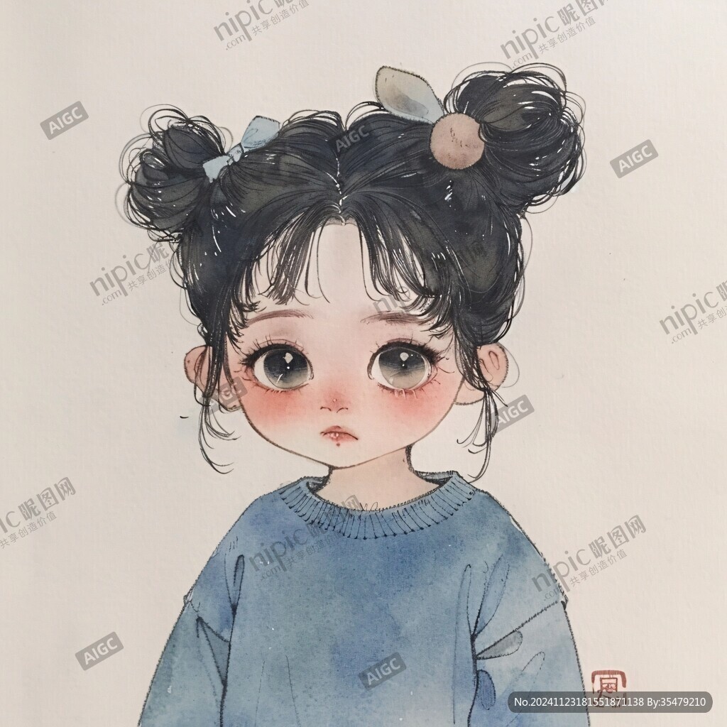 小女孩兒插