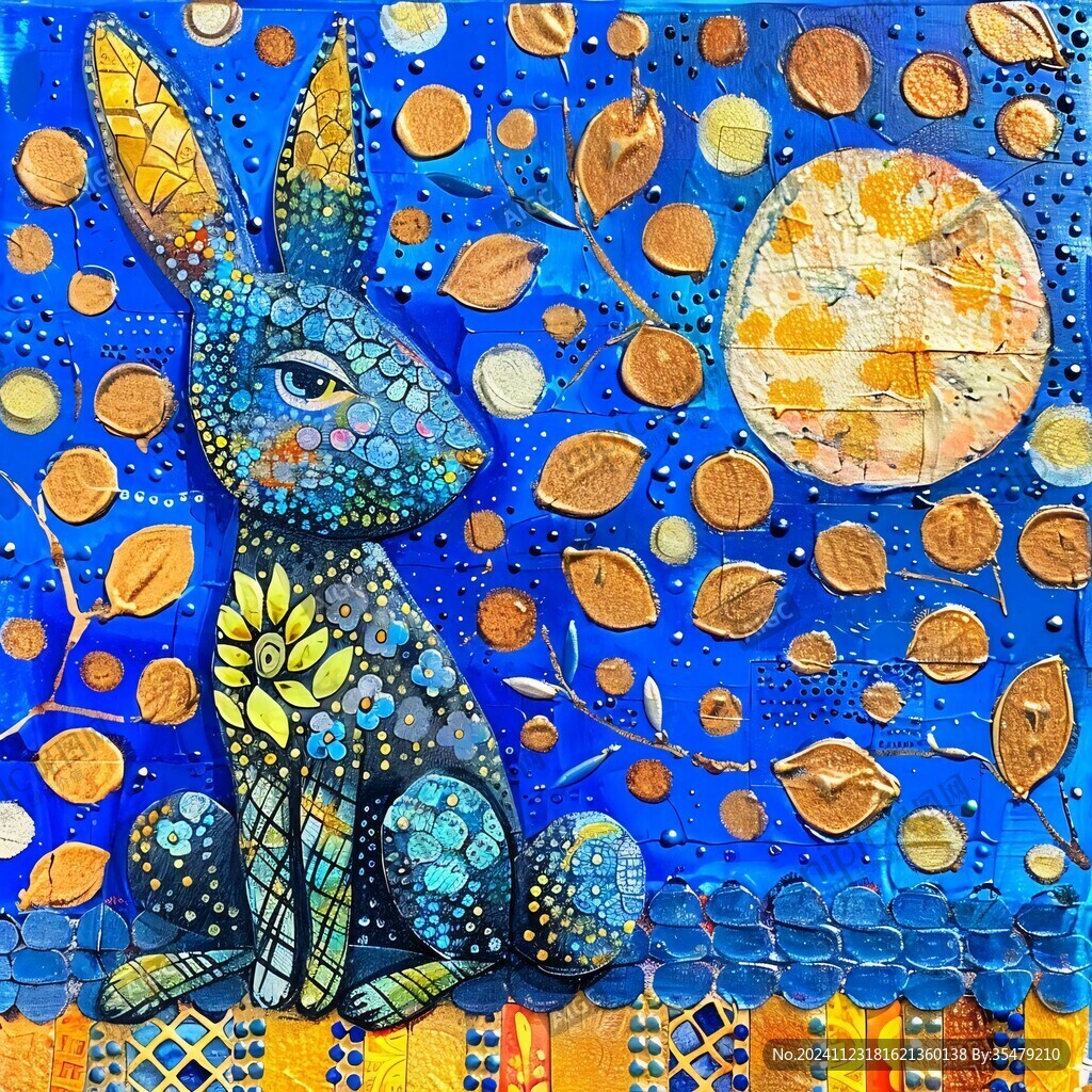 兔年繪畫抽象圖